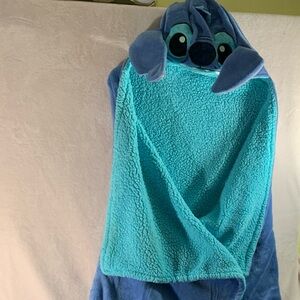Disney Stitch Blue Hooded Throw Blanket